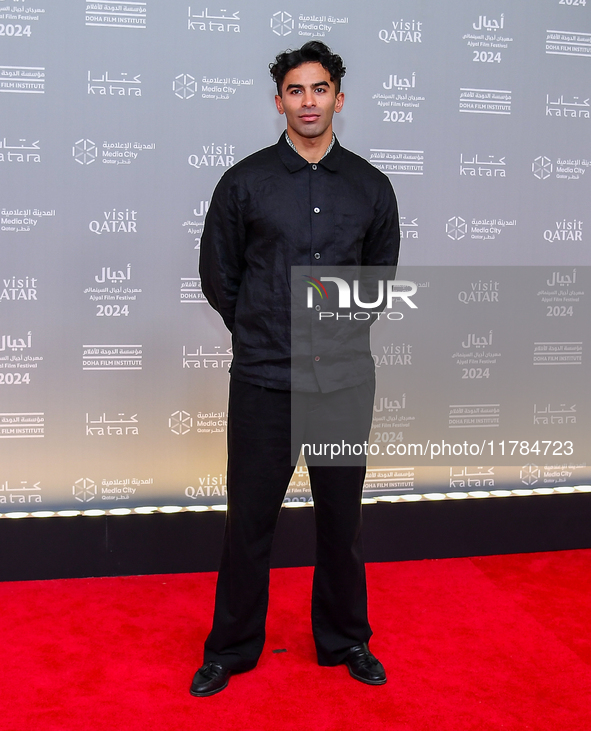 Film-maker Nadir Nahdi attends the 'Sudan, Remember Us' red carpet during the screening on the opening night of the Ajyal Film Festival 2024...