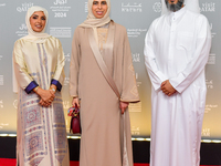 Fatma Al Remaihi, CEO of the Doha Film Institute, Lolwah Rashid Mohammed Al-Khater, Minister of Education and Higher Education Qatar, and Ab...