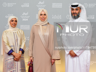 Fatma Al Remaihi, CEO of the Doha Film Institute, Lolwah Rashid Mohammed Al-Khater, Minister of Education and Higher Education Qatar, and Ab...