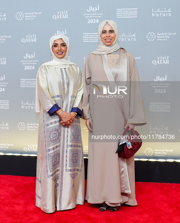 Fatma Al Remaihi, CEO of the Doha Film Institute, and Lolwah Rashid Mohammed Al-Khater, Minister of Education and Higher Education Qatar, at...