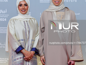 Fatma Al Remaihi, CEO of the Doha Film Institute, and Lolwah Rashid Mohammed Al-Khater, Minister of Education and Higher Education Qatar, at...