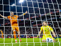 Netherlands midfielder Teun Koopmeiners scores the 4-0 during the match between the Netherlands and Hungary at the Johan Cruijff ArenA for t...