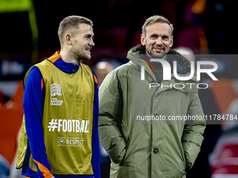 Netherlands defender Matthijs de Ligt and Siem de Jong play during the match between the Netherlands and Hungary at the Johan Cruijff ArenA...