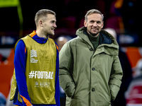 Netherlands defender Matthijs de Ligt and Siem de Jong play during the match between the Netherlands and Hungary at the Johan Cruijff ArenA...