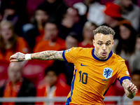 Netherlands forward Noa Lang participates in the match between the Netherlands and Hungary at the Johan Cruijff ArenA for the UEFA Nations L...