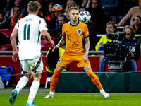 Netherlands forward Noa Lang participates in the match between the Netherlands and Hungary at the Johan Cruijff ArenA for the UEFA Nations L...