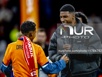 Ryan Babel plays during the match between the Netherlands and Hungary at the Johan Cruijff ArenA for the UEFA Nations League - League A - Gr...