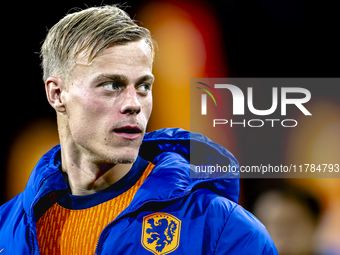 Netherlands defender Jan-Paul van Hecke participates in the match between the Netherlands and Hungary at the Johan Cruijff ArenA for the UEF...