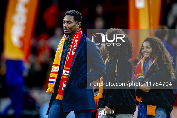 Old International Ryan Donk participates in the match between the Netherlands and Hungary at the Johan Cruijff ArenA for the UEFA Nations Le...