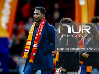 Old International Ryan Donk participates in the match between the Netherlands and Hungary at the Johan Cruijff ArenA for the UEFA Nations Le...