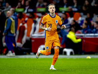 Netherlands forward Noa Lang participates in the match between the Netherlands and Hungary at the Johan Cruijff ArenA for the UEFA Nations L...