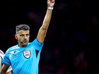 Referee Jesus Gil Manzano officiates the match between the Netherlands and Hungary at the Johan Cruijff ArenA for the UEFA Nations League -...