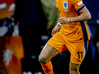 Netherlands forward Cody Gakpo participates in the match between the Netherlands and Hungary at the Johan Cruijff ArenA for the UEFA Nations...