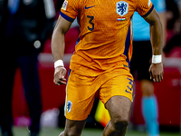 Netherlands defender Jurrien Timber participates in the match between the Netherlands and Hungary at the Johan Cruijff ArenA for the UEFA Na...