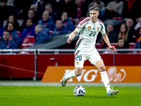 Hungary forward Roland Sallai participates in the match between the Netherlands and Hungary at the Johan Cruijff ArenA for the UEFA Nations...