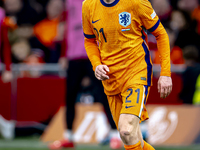 Netherlands midfielder Frenkie de Jong participates in the match between the Netherlands and Hungary at the Johan Cruijff ArenA for the UEFA...