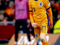 Netherlands midfielder Frenkie de Jong participates in the match between the Netherlands and Hungary at the Johan Cruijff ArenA for the UEFA...