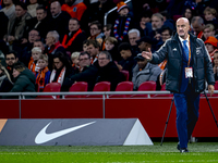 Hungary trainer Marco Rossi is present during the match between the Netherlands and Hungary at the Johan Cruijff ArenA for the UEFA Nations...