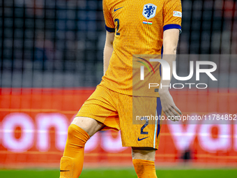 Netherlands defender Jan-Paul van Hecke participates in the match between the Netherlands and Hungary at the Johan Cruijff ArenA for the UEF...