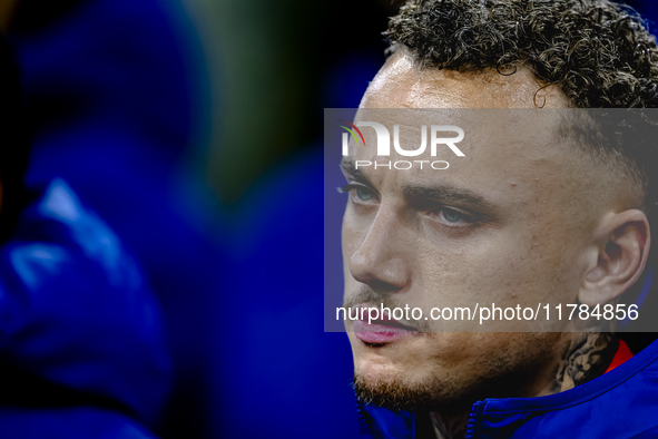 Netherlands forward Noa Lang participates in the match between the Netherlands and Hungary at the Johan Cruijff ArenA for the UEFA Nations L...