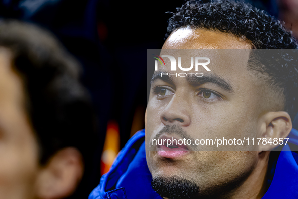 Netherlands player Justin Kluivert participates in the match between the Netherlands and Hungary at the Johan Cruijff ArenA for the UEFA Nat...