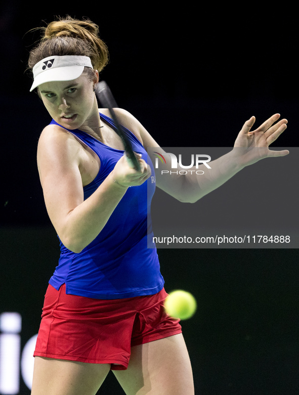 Linda Noskova  during Billie Jean King Cup Finals match Poland vs Czechia in Malaga Spain on 16 November 2024. 