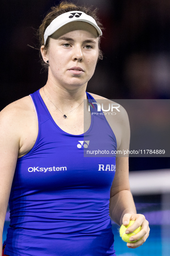 Linda Noskova  during Billie Jean King Cup Finals match Poland vs Czechia in Malaga Spain on 16 November 2024. 