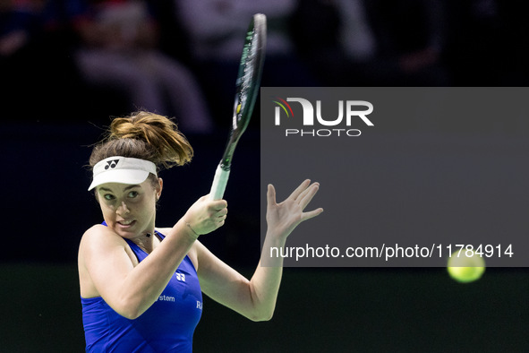 Linda Noskova  during Billie Jean King Cup Finals match Poland vs Czechia in Malaga Spain on 16 November 2024. 