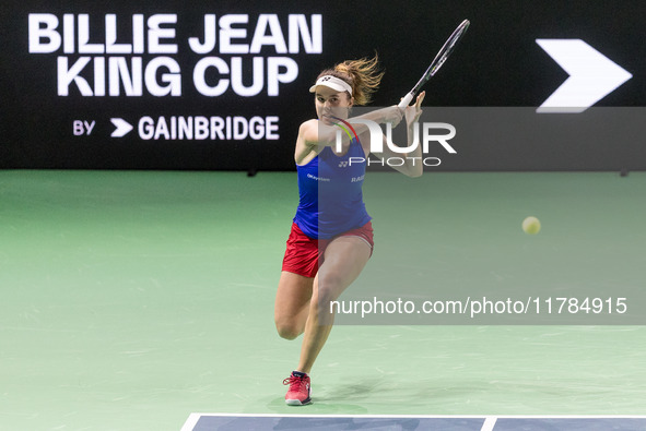 Linda Noskova  during Billie Jean King Cup Finals match Poland vs Czechia in Malaga Spain on 16 November 2024. 