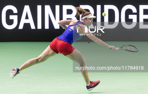 Linda Noskova  during Billie Jean King Cup Finals match Poland vs Czechia in Malaga Spain on 16 November 2024. 