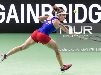 Linda Noskova  during Billie Jean King Cup Finals match Poland vs Czechia in Malaga Spain on 16 November 2024. (