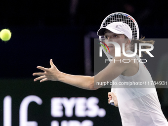 Iga Swiatek  during Billie Jean King Cup Finals match Poland vs Czechia in Malaga Spain on 16 November 2024. (