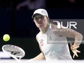 Iga Swiatek  during Billie Jean King Cup Finals match Poland vs Czechia in Malaga Spain on 16 November 2024. (