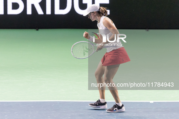 Iga Swiatek  during Billie Jean King Cup Finals match Poland vs Czechia in Malaga Spain on 16 November 2024. 