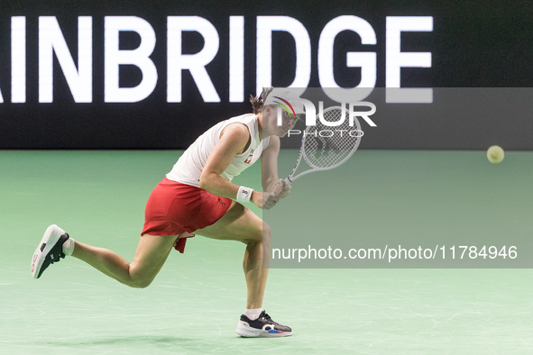 Iga Swiatek  during Billie Jean King Cup Finals match Poland vs Czechia in Malaga Spain on 16 November 2024. 