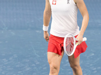 Iga Swiatek  during Billie Jean King Cup Finals match Poland vs Czechia in Malaga Spain on 16 November 2024. (