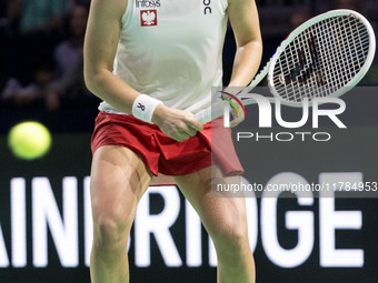 Iga Swiatek  during Billie Jean King Cup Finals match Poland vs Czechia in Malaga Spain on 16 November 2024. (