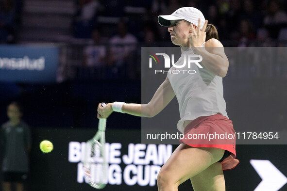 Iga Swiatek  during Billie Jean King Cup Finals match Poland vs Czechia in Malaga Spain on 16 November 2024. 