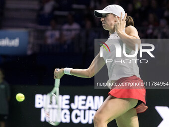 Iga Swiatek  during Billie Jean King Cup Finals match Poland vs Czechia in Malaga Spain on 16 November 2024. (