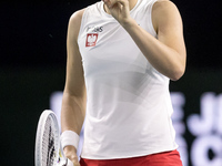 Iga Swiatek  during Billie Jean King Cup Finals match Poland vs Czechia in Malaga Spain on 16 November 2024. (