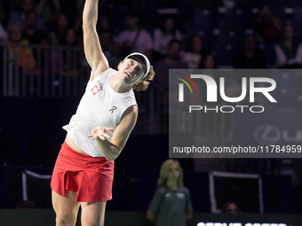 Iga Swiatek  during Billie Jean King Cup Finals match Poland vs Czechia in Malaga Spain on 16 November 2024. (