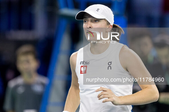 Iga Swiatek  during Billie Jean King Cup Finals match Poland vs Czechia in Malaga Spain on 16 November 2024. 