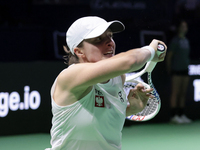 Iga Swiatek of Poland competes during the Billie Jean King Cup match between Poland and Czechia at Palacio de los Deportes Martin Carpena in...