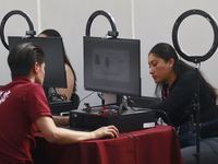 People apply for permanent driver's licenses at a processing point installed in the Ciudad Deportiva, in the Iztacalco mayor's office, in Me...