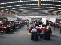 People apply for permanent driver's licenses at a processing point installed in the Ciudad Deportiva, in the Iztacalco mayor's office, in Me...