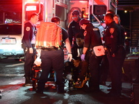 One person is shot in the leg at the 167 Street MTA Subway Station in the Highbridge section of Bronx, New York, United States, on November...