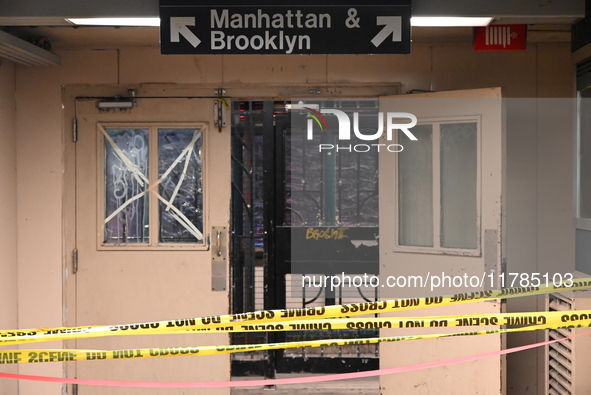 One person is shot in the leg at the 167 Street MTA Subway Station in the Highbridge section of Bronx, New York, United States, on November...