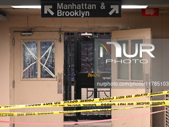 One person is shot in the leg at the 167 Street MTA Subway Station in the Highbridge section of Bronx, New York, United States, on November...