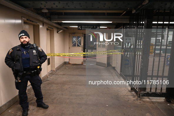 One person is shot in the leg at the 167 Street MTA Subway Station in the Highbridge section of Bronx, New York, United States, on November...