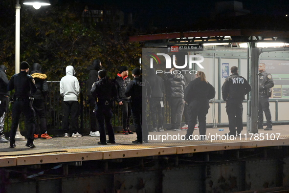 One person is shot in the leg at the 167 Street MTA Subway Station in the Highbridge section of Bronx, New York, United States, on November...